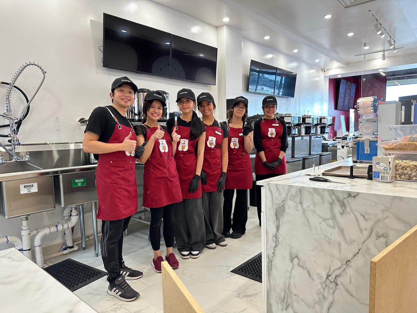 The Kremee team behind the counter